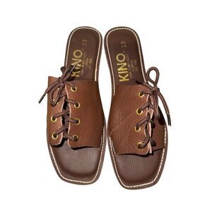 KINO Leather Slides MADE IN KEY WEST FLORIDA Size 10